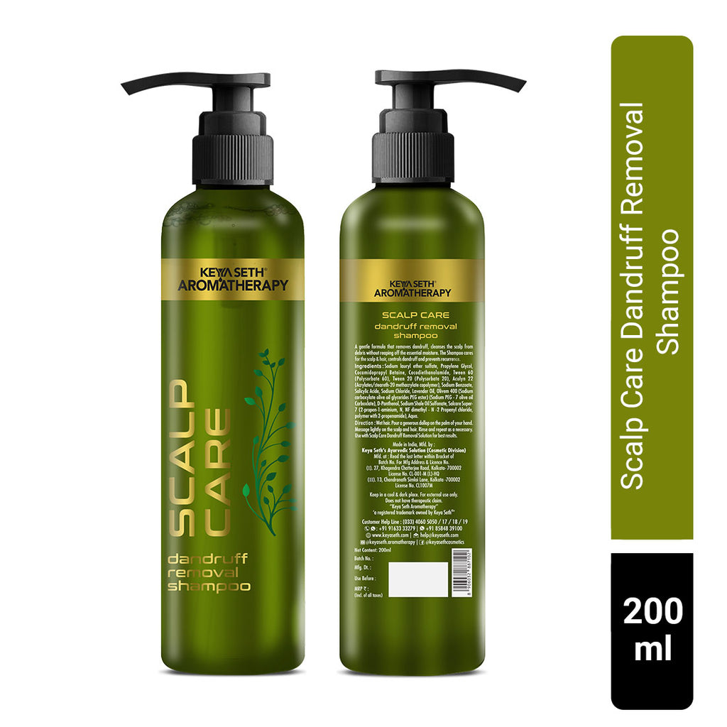 Scalp Care Dandruff Removal Treatment Shampoo, Gently Cleanses Dandruff & Flakes, Enriched with Tea Tree & Lemon Essential Oil