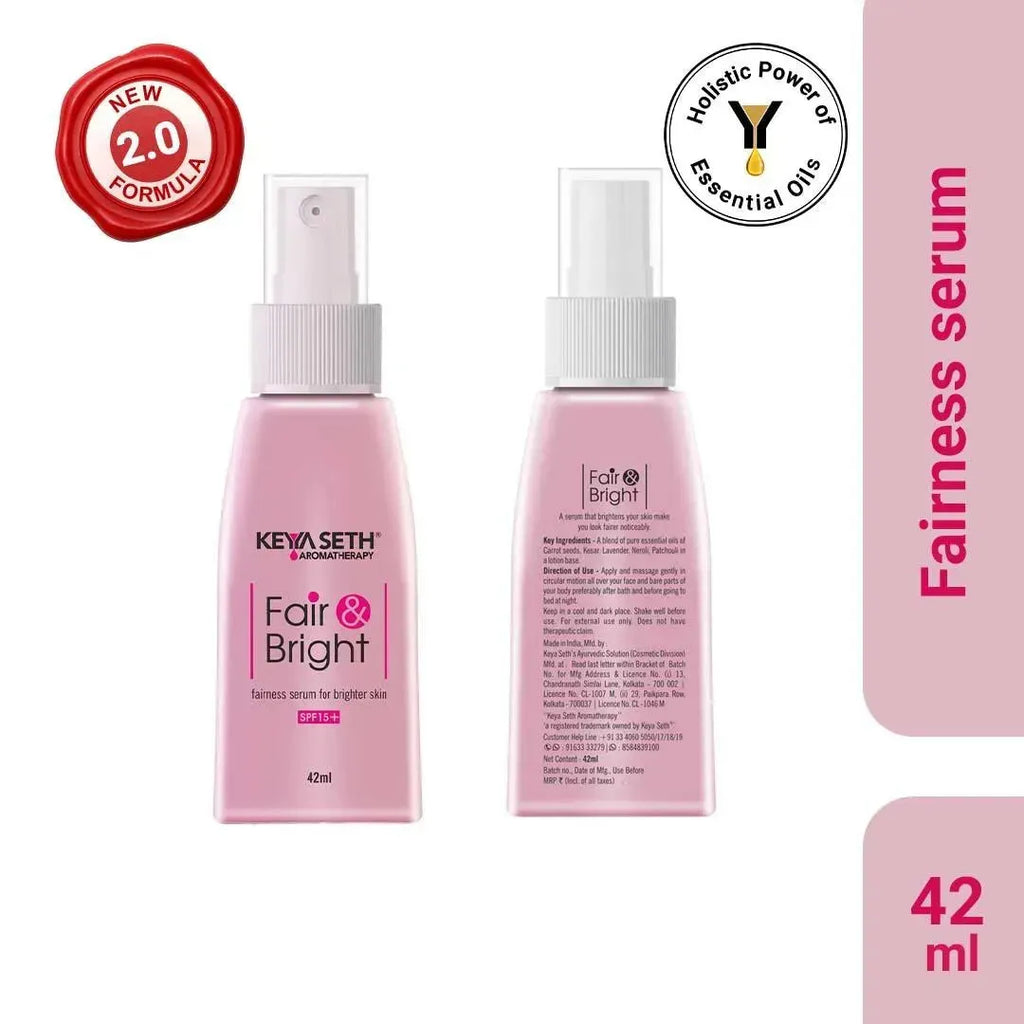 “Fair & Bright “Serum – Non-Greasy Light weight, Skin Brightening whitening Nourishing with Quick Absorbing for Men & Women