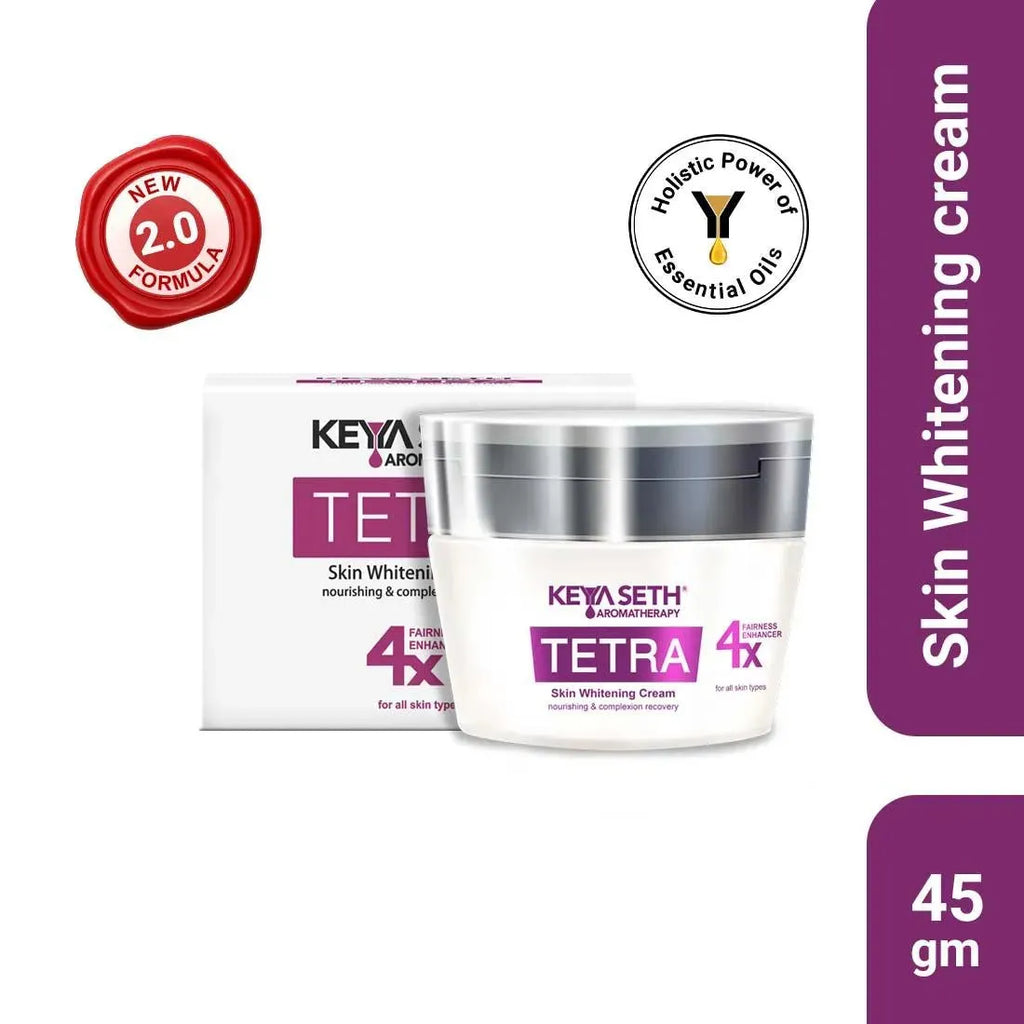 Tetra Skin Whitening Cream- Rejuvenates Skin Complexion Nourishes, Hydrates, Promotes Even & Brighter Skin Tone with Jasmine & Orange Essential Oil