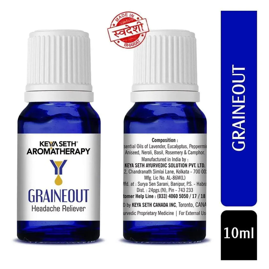 Graine Out-Migraine, Headache, Sinus, Relief Natural Therapeutic Essential Oil Blend of Aniseed & Neroli 10ml