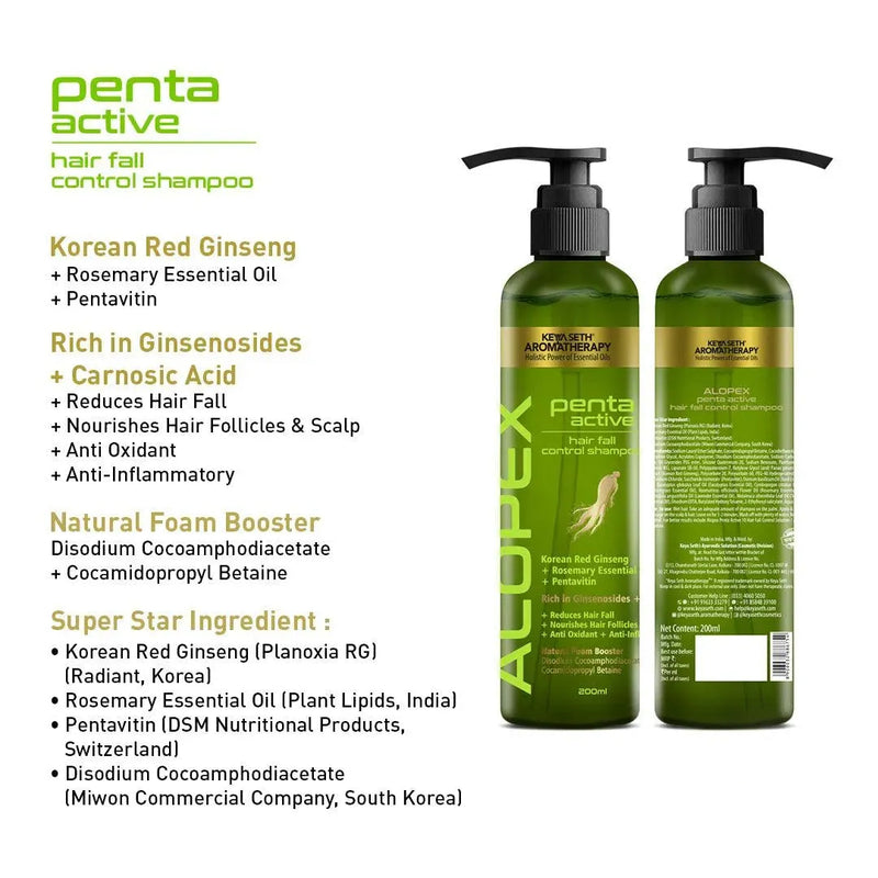 Absolute Hair Growth Serum Kit–Shampoo & Solution with Biotin, Rosemary & Ginseng - Keya Seth Aromatherapy