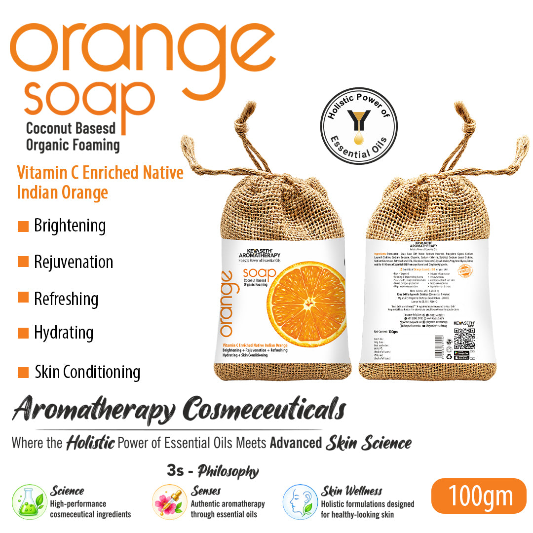 Orange Organic Foaming Soap- Brightening, Rejuvenating, Hydrating with Orange Oil