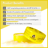 Umbrella Sunscreen Advanced Protection Kit SPF 60 Solution + SPF 50 Powder for Ultimate Sun Defence & Matte Finish - Keya Seth Aromatherapy