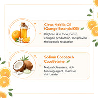 Orange Organic Foaming Soap- Brightening, Rejuvenating, Hydrating with Orange Oil