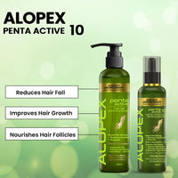 Alopex Penta Active New Hair Growth & Hair Fall Control Treatment Kit, Clinically Proven Results, DHT Blocker,Enriched with Korean Red Ginseng, Biotin & Vitamin E, For Men & Women - Keya Seth Aromatherapy