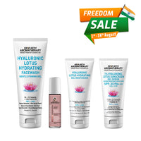 Daily Skincare Routine for Spot Removal & Hydration – Facewash, Serum, Moisturizer, SPF 30 Sunscreen With Hyaluronic Acid, Daisy Flower, Alpha Arbutin, Beetroot Extract, Mulberry Root Extract, Vitamin C & B5 to Fade Dark Spots, Scars & Even Skin Tone