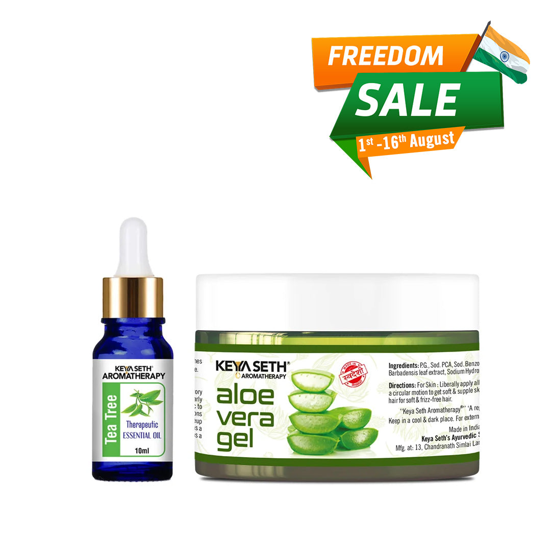 Tea Tree Essential Oil DIY Skincare Kit – Fights Acne, Clears and Tightens Pores, Controls Oil & Redness, Hydrates for Smooth, Blemish-Free Skin