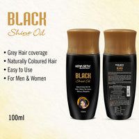 Complete Hair Colour Combo - Black Shine Oil & Black Shine Pack, Natural Dye, Long-Lasting, Nourishes & Protects, Men & Women