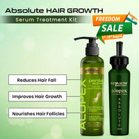 Absolute Hair Growth Serum Treatment Kit–Shampoo & Solution with Biotin, Rosemary & Ginseng - Keya Seth Aromatherapy