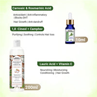 Rosemary Essential Oil DIY Hair Growth Kit for Hair Regrowth, Dandruff Control, Scalp Nourishment, Itchy Scalp Relief & Frizz Reduction - Keya Seth Aromatherapy