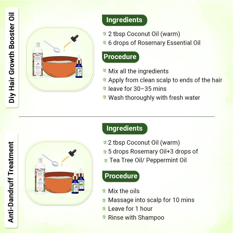 Rosemary Essential Oil DIY Hair Growth Kit for Hair Regrowth, Dandruff Control, Scalp Nourishment, Itchy Scalp Relief & Frizz Reduction - Keya Seth Aromatherapy