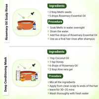 Rosemary Essential Oil DIY Hair Growth Kit for Hair Regrowth, Dandruff Control, Scalp Nourishment, Itchy Scalp Relief & Frizz Reduction - Keya Seth Aromatherapy
