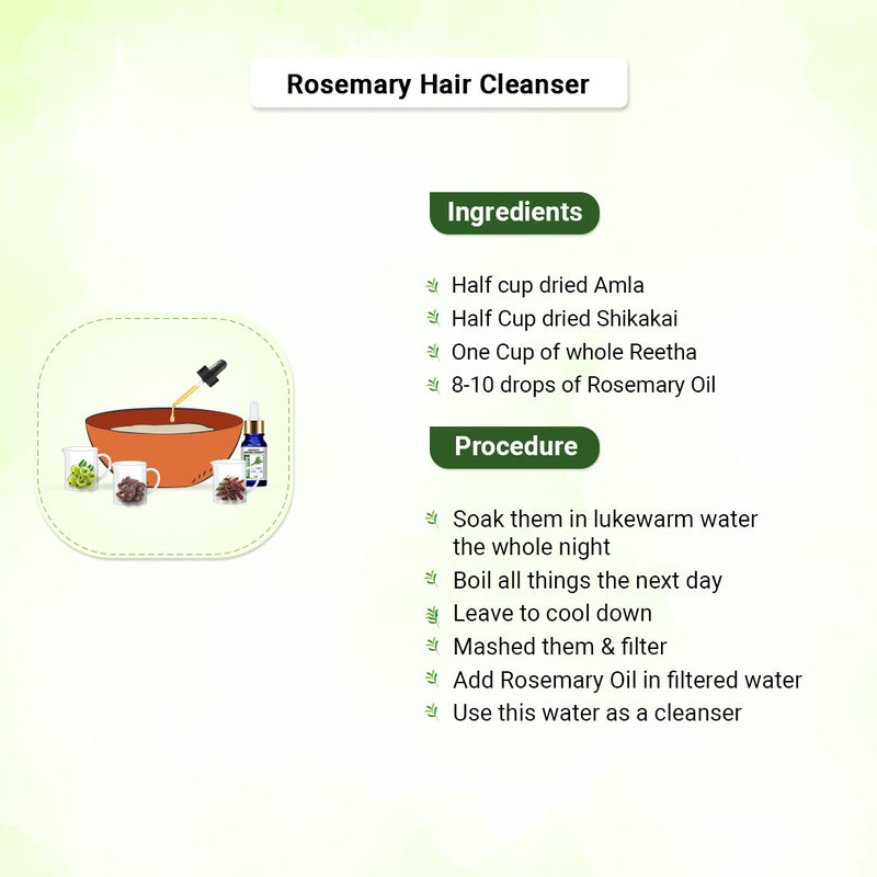 Rosemary Essential Oil DIY Hair Growth Kit for Hair Regrowth, Dandruff Control, Scalp Nourishment, Itchy Scalp Relief & Frizz Reduction - Keya Seth Aromatherapy