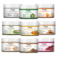 Navratna Ubtan Face Pack Powder Combo – With Sandalwood, Kasturi, Orange, Beetroot, Mulethi, Moringa, Kaolin, Neem, Multani; Fights Irritation, Reduces Acne, Calms Skin - Keya Seth Aromatherapy