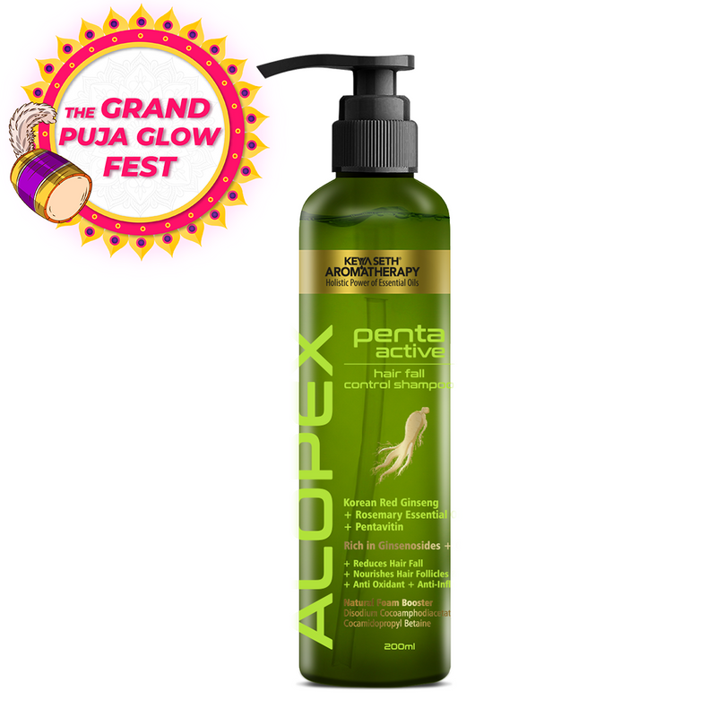 Alopex Penta Active Hair Fall Control Shampoo with Biotin & Pro-Vitamin B5- Promotes New Hair Growth & Reduces Hair Loss, For Men & Women - Keya Seth Aromatherapy