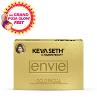 Envie Gold Facial Kit- White & Bright, Instant Radiance Shine & Youthful Glow for Women All Skin Types - Keya Seth Aromatherapy