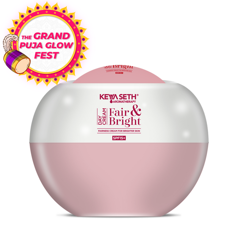 Fair & Bright Day Cream SP15+, Skin Brightening & Whitening, with Vitamin C, B3 & B6 Moisturizer with Lavender & Geranium Essential Oil