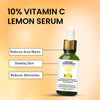 10% Vitamin C Lemon Serum, Sodium Ascorbyl Phosphate + Vitamin E & Lemon Essential Oil, Antioxidants + AHA, Glowing Skin & Firmness, Reduces Acne Marks - Keya Seth Aromatherapy