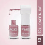 Café Nude + Workaholic Long Wear Nail Enamel Enriched with Vitamin E & Argan Oil, Nail Polish, Nail Care, Keya Seth Aromatherapy