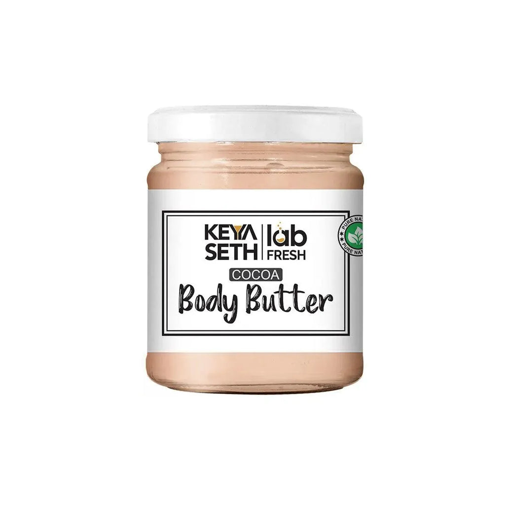 Lab Fresh Cocoa Body Butter with Almond & Coconut Oil for 24hrs Moisturization, Heals Softens Relieves Rough, Dry Skin for Men & Women All Skin Types, Body Care, Skin Care, Keya Seth Aromatherapy