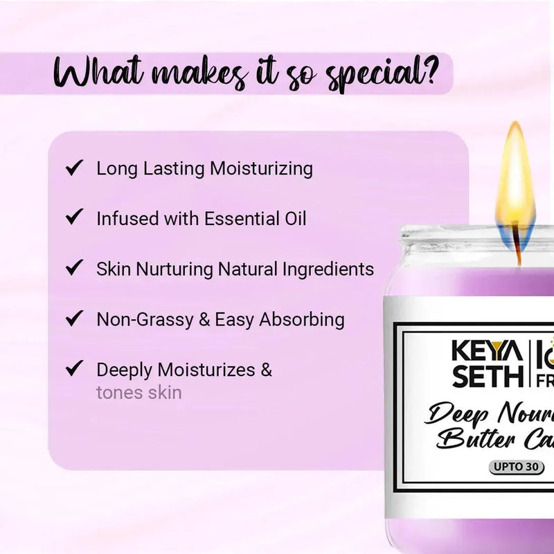 Lab Fresh Deep Nourishing Butter Candle - Upto 30 Enriched with Jojoba & Neroli Oil, Prevents Stretch Marks, Fine Lines, Wrinkles, Dry & Mature Skin