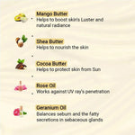 Lab Fresh Mango Body Butter Enriched with Rose & Geranium Oil for Long Last Moisturization & Nourishment for Men & Women All Skin Types
