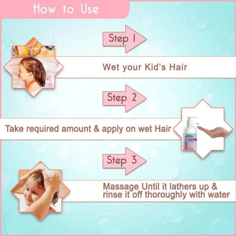 Schoolers Kids Shampoo & Conditioner for Soft & Shining Hair. No sulfate & paraben