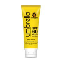 Umbrella Sunscreen Solution SPF 60, Broad Spectrum Protection, No White Cast, Lightweight Matte Finish with Raspberry Oil - Keya Seth Aromatherapy