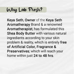 Lab Fresh Shea Body Butter Enriched with Rose & Geranium Oil for 24hrs Moisturization & Nourishment for Men & Women All Skin Types