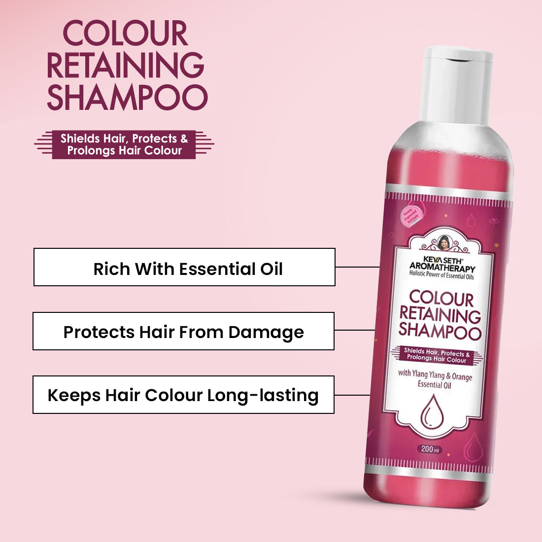 Shine & Silk Colour Retaining Shampoo - Keya Seth Aromatherapy