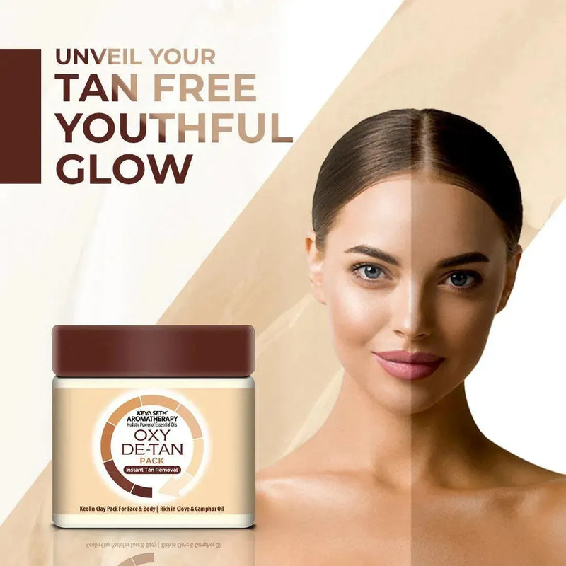 Oxy De Tan Removal for Glowing & Lighting oil Control, Anti Acne & Pimples Blemishes Pigmentation De Tan pack for Face & Body – No Ammonia & Blech
