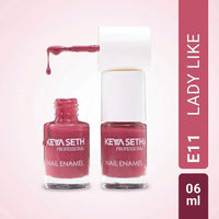 Soothing Pink + Lady Like Long Wear Nail Enamel Enriched with Vitamin E & Argan Oil - Keya Seth Aromatherapy