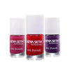 Grape Love + Red Carpet + Flamingo Long Wear Nail Enamel Enriched with Vitamin E & Argan Oil