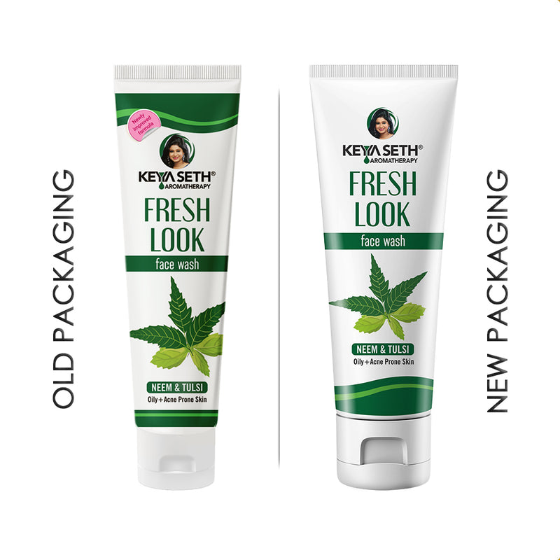 Fresh Look Neem & Tulsi Face Wash, Mild Hydrating Moisturizing Foaming All Skin Types