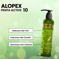 Alopex Penta Active Hair Fall Control Shampoo with Biotin & Pro-Vitamin B5- Promotes New Hair Growth & Reduces Hair Loss, For Men & Women - Keya Seth Aromatherapy
