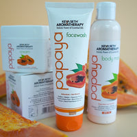 Papaya Facewash & Cream Combo kit for Brightening, Glowing & Blemish-free Skin- Removes Pigmentation & Dark Spots, Nourishes & Hydrating For Men/Women - Keya Seth Aromatherapy