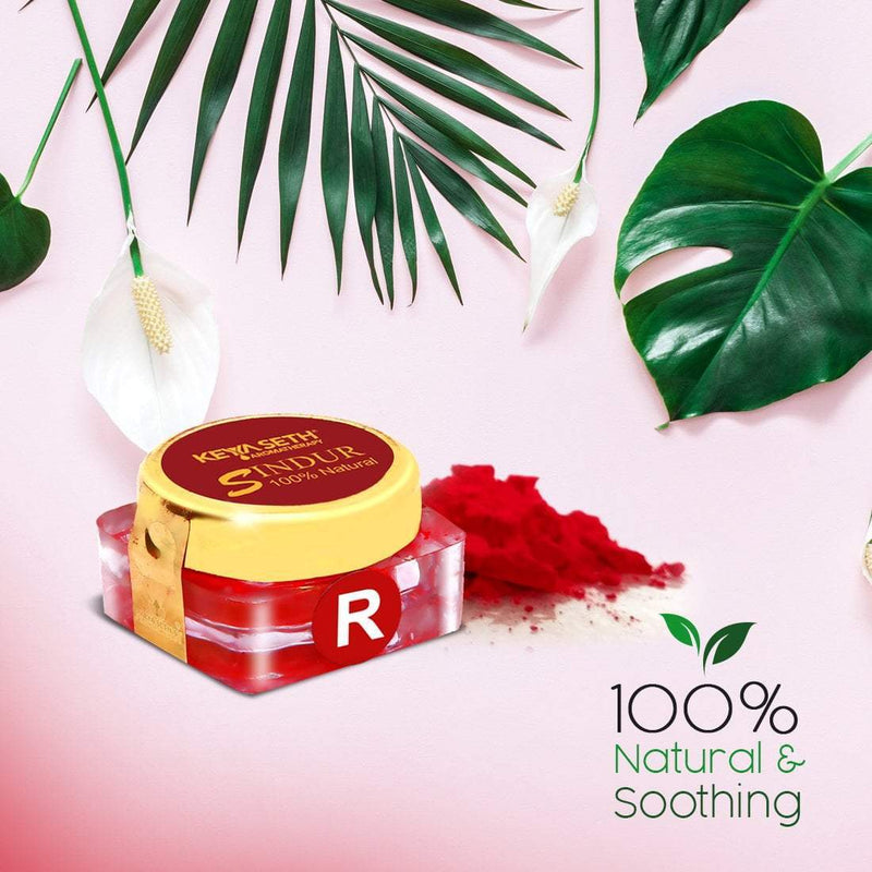 100% Natural Dust Sindoor Red with Herbs Extracts & Floral Pigments Kumkum, No side Effects & No Hair Fall