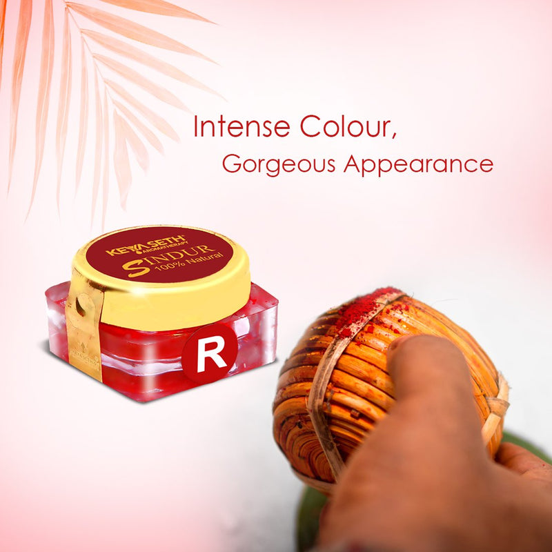 100% Natural Dust Sindoor Red with Herbs Extracts & Floral Pigments Kumkum, No side Effects & No Hair Fall