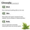 Citronella Essential Oil, Therapeutic, Pure & Natural, Insect & Mosquito Repellent, Antiseptic, Mood Up lifter 10ml
