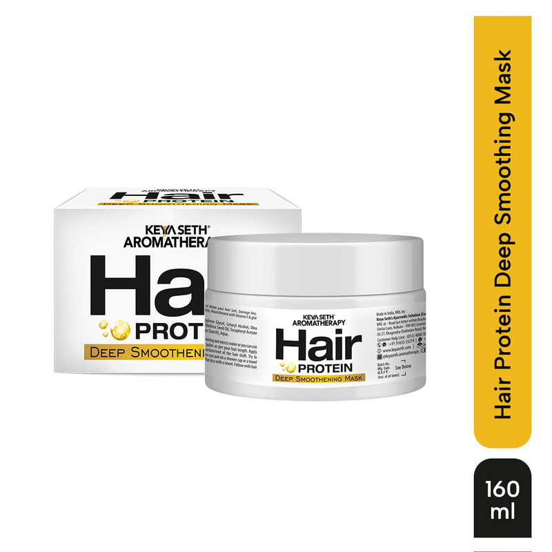 Hair Protein Deep Smoothening Mask Nourishes and Controls Frizz I Avocado Butter & Keratin Protein Enriched I Deeply Conditioning & Hydrating Shiny & Damage Repair-160gm
