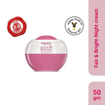 Fair & Bright Night Cream, Skin Brightening, Whitening, with Vitamin C, B3 & B6 Moisturizer with Lavender & Geranium Essential Oil
