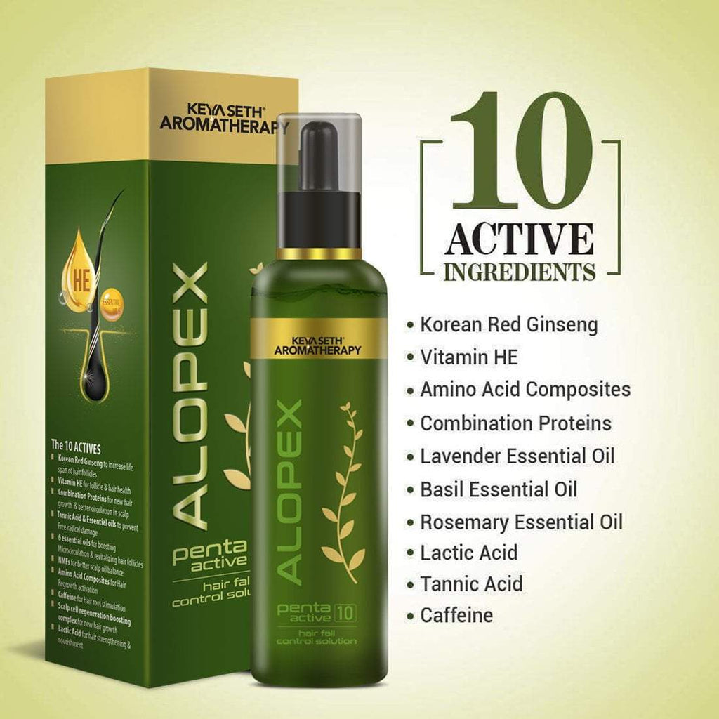 Alopex Penta Active 10 Water Based Solution for New Hair Growth & Hair Fall Control, Enriched with Korean Red Ginseng, Biotin & Vitamin E (Clinically Proven)