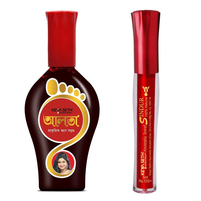 Aromatic Aalta (95mlX1) with 100% Natural Aromatic Jewel Liquid Sindoor Red (5ml X 1)