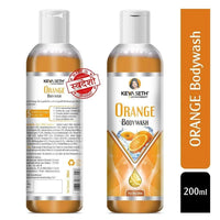 Complete Body Care Combo Enriched with Vitamin C, Orange Body Wash 200ml + Skin Defence Orange Body Oil 200ml + Orange Face & Body Moisturizer 200ml - Keya Seth Aromatherapy