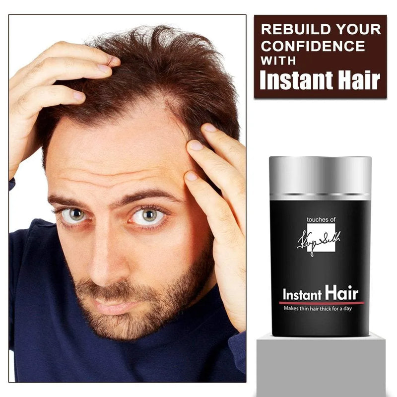 Instant Hair Brown- Hair Building Fibers for Thinning, Thickening for Fuller Hair & Hair Loss Concealer