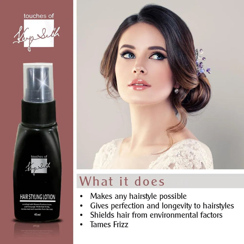 Instant Hair-Hair Building Fibers & Hair Styling Lotion for Studio Styling & Setting Combo Pack