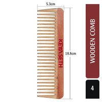 Neem Wooden Comb Wide Tooth for Hair Growth for Men & Women All Purpose Large Size Perfect Hair Setter. - Keya Seth Aromatherapy