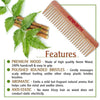 Neem Wooden Comb Wide Tooth for Hair Growth for Men & Women All Purpose Large Size Perfect Hair Setter. - Keya Seth Aromatherapy