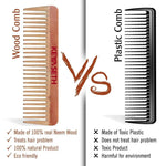 Neem Wooden Comb Wide Tooth for Hair Growth for Men & Women All Purpose Large Size Perfect Hair Setter.