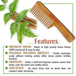 Neem Wooden Comb Wide Tooth with Handel All Purpose Large Size Perfect Hair Setter